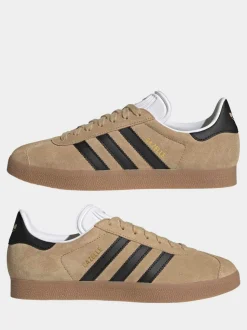 Marron/noir - adidas Originals Gazelle Trainers