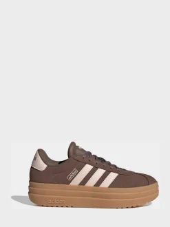 Marron/rose - adidas baskets VL Court Bold
