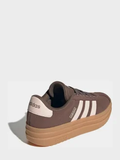 Marron/rose - adidas baskets VL Court Bold