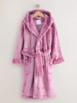 mauve - Robe de chambre plus longue en polaire douce (7-16ans)