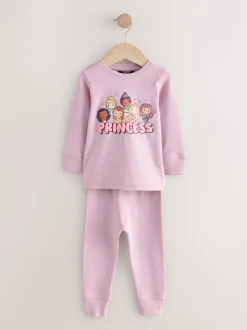 Mauve/Crème - Disney Princess Pyjamas Se blottir 2 Pack (9mois-10ans)