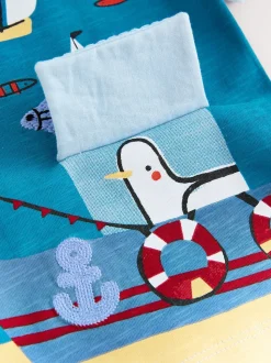 Mer bleue - T-shirt appliqué Manches courtes (3mths-7yrs)