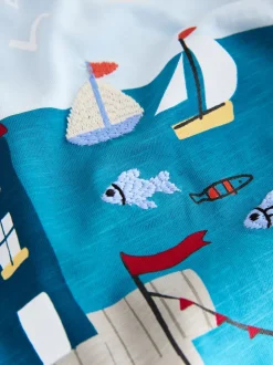 Mer bleue - T-shirt appliqué Manches courtes (3mths-7yrs)