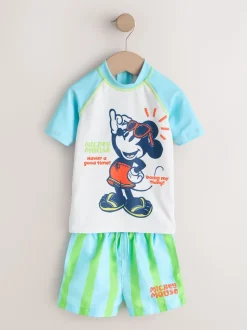 Mickey - Ensemble Rash Gilet et short de bain (3mois-7ans)
