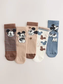 Mickey Mouse - Lot 5 paires de chaussettes Character riches en coton