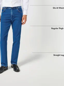 Mi-lavage - Wrangler Jean droit Texas Authentic