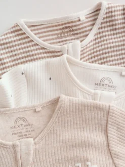 Milkclub neutre - Lot de 3 dors-bien bébé à fermeture éclair bidirectionnelle (0-2ans)