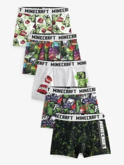 Minecraft - Lot de 5 boxers (3-16ans)