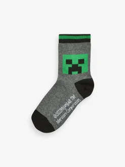 Minecraft Creeper - Lot 5 paires de chaussettes Character riches en coton