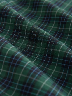 Mini carreaux noir/vert - Chemise Oxford Easy Iron boutonnée à manches courtes