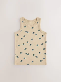 Mini Safari Imprimé - Lot de 5 débardeurs 100 % coton (1.5-8ans)