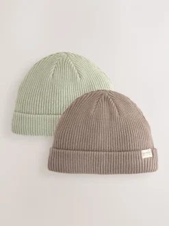 Minéraux - Lot de 2 bonnets en maille bébé (0mois-2ans)