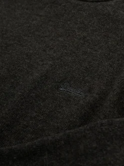 Minuit anthracite chiné - Pull Superdry en laine mélangée