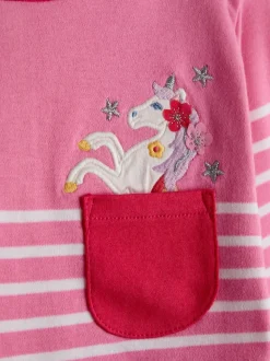 Mi-rose - Haut Breton à poche canard JoJo Maman Bébé