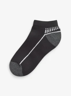 monochrome - Lot de 5 paires de chaussettes de sport à semelle rembourrée