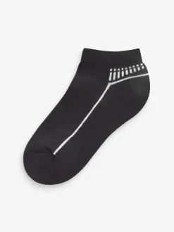 monochrome - Lot de 5 paires de chaussettes de sport à semelle rembourrée