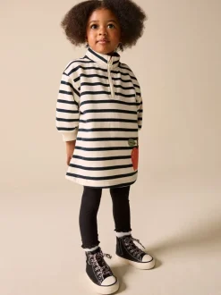 monochrome - Robe en molleton à col zippé (3mois7ans)