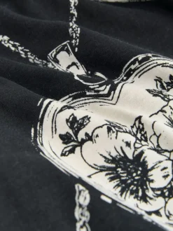 Monochrome/motif cœurs - Pyjama à manches courtes