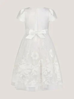 Monsoon Alicia Robe brodée en satin fleuri