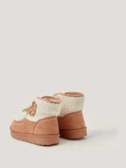 Monsoon bottines en peau de mouton à nœud