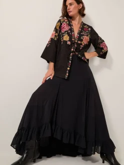 Monsoon Maggie brodé noué sur le devant avec kimono