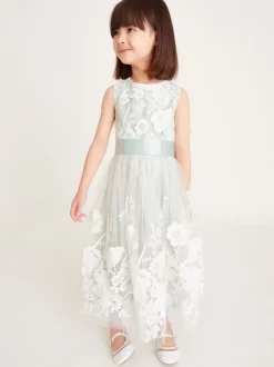 Monsoon Robe longue en dentelle brodée Alicia