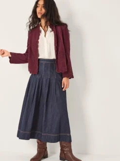 Monsoon Veste Jimena en velours côtelé fleuri