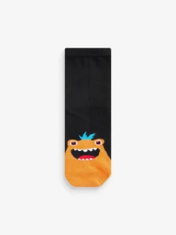 Monstres noir/lumineux - Paquet de chaussettes en coton riche 10