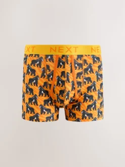 Motif animaux rose vif/bleu - Boxers avec ouverture sur le devant