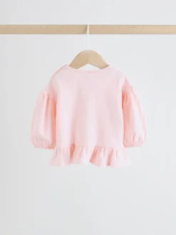 Motif floral rose/crème - Ensemble 2 pièces avec pulls et leggings à nœud bébé (0mois-2ans)