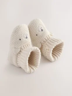 Motif ours neutre - Chaussures bottines chaussettes bébé (0-18mois)
