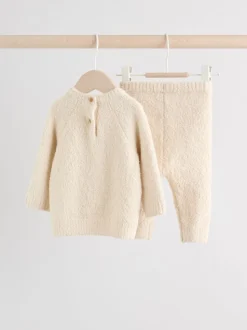 Motif ours neutre - Ensemble haut et legging en maille (0mois-2ans)