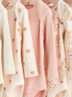 Motif ours neutre - Lot de 5 bodies bébé à manches longues