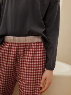Motif ours neutre - Lot de 2 pyjamas tissés à carreaux (3-16ans)