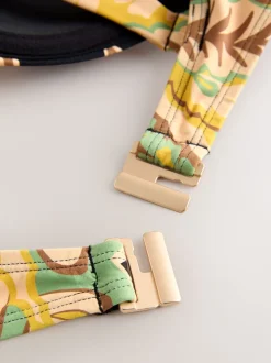 Motif paisley noir/vert - Haut de bikini bandeau filaire