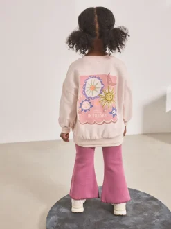 Motif étoiles roses - Ensemble haut et évasé à manches longues (3mois7ans)