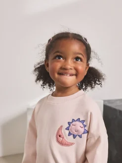 Motif étoiles roses - Ensemble haut et évasé à manches longues (3mois7ans)