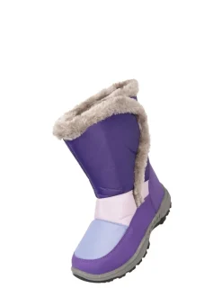 Mountain Warehouse bottes de neige doublées de sherpa bordées de fausse fourrure Caribou enfant