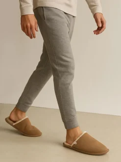 Mules Totes Isotoner en daim pour homme avec déperlant