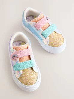Multi arc-en-ciel pailleté - Chunky Trainers With Fermeture par contact