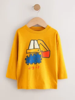 Multi Digger - Lot de 3 t-shirts imprimés graphiques à manches longues (3mois-7ans)