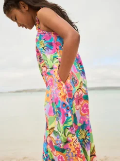 Multi Floral - Combinaison large imprimée 100% coton (3-16ans)