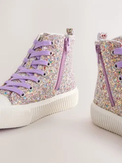 Multi Glitter (multi glitter) - À lacets High Top Trainers