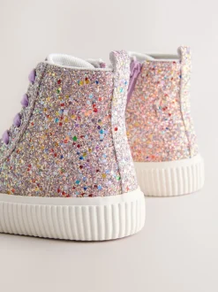 Multi Glitter (multi glitter) - À lacets High Top Trainers