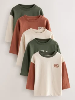 Multi Minéraux - Lot de 5 T-shirts à manches longues (3mois -7ans)
