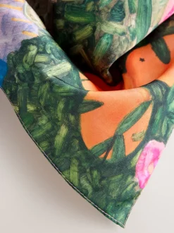 Multi Rose Fleuri  - Écharpe carrée légère Benjamin Mac Converse Artist Collaboration