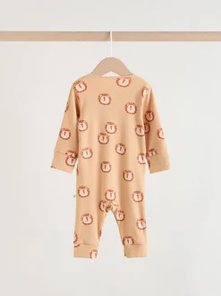 Multi Safari Animal - Combinaisons de sommeil pour bébé 4 Pack (0mois-3ans)