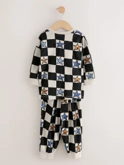 Multi Star et damier - Lot de 3 pyjamas oversize (9mois-10ans)