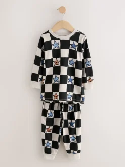 Multi Star et damier - Lot de 3 pyjamas oversize (9mois-10ans)