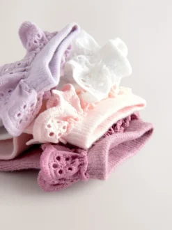 Multicolore - 4 Lot de chaussettes à volants en coton riche en volants